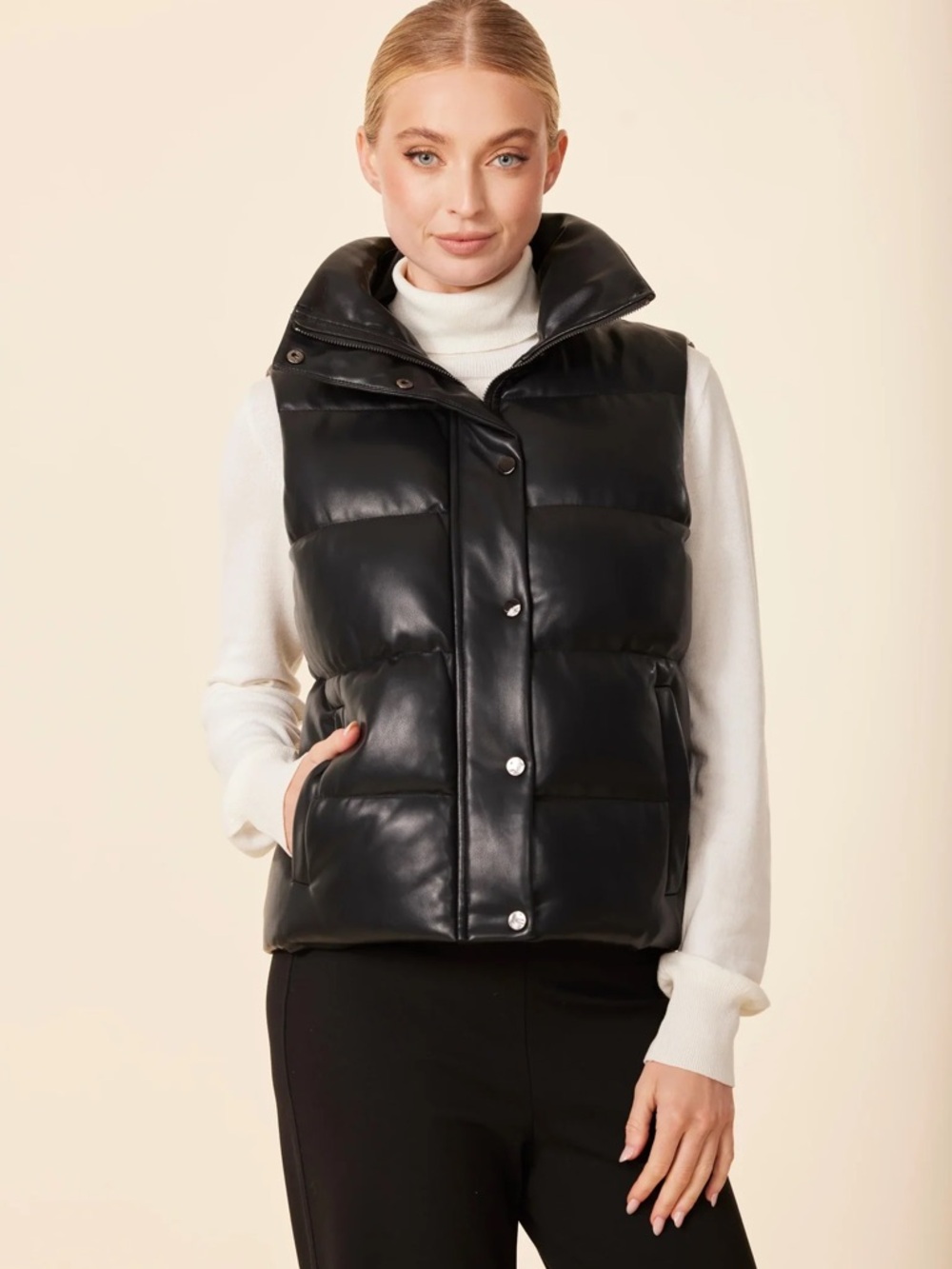 Dolce Cabo Black Quilted Puffer Vest